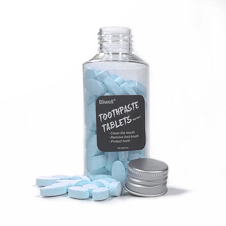 
Private Label Selling Premium Grade Organic Chewable Whitening Toothpaste Tablets For Travel Bottled 