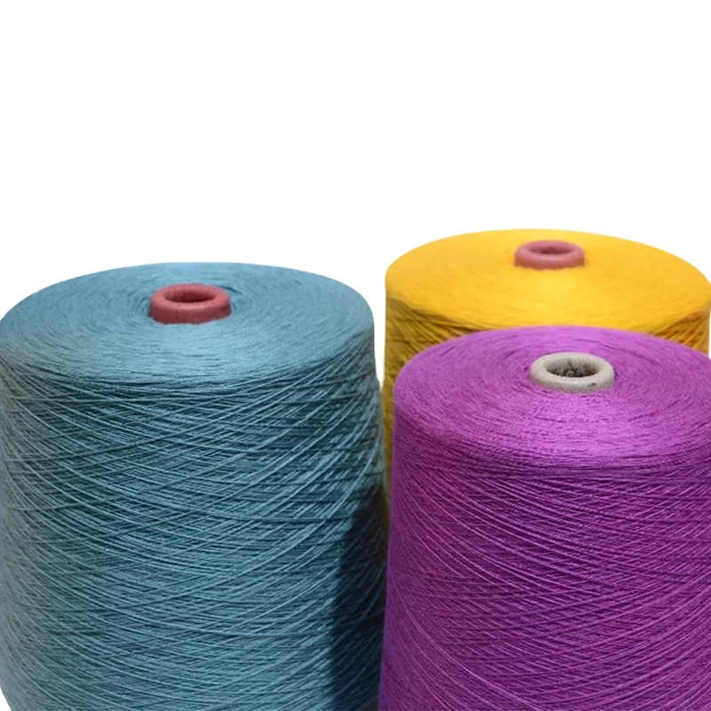 Good quality China supplier colorful 100% viscose spun yarn 30S/2 for knitting and weaving