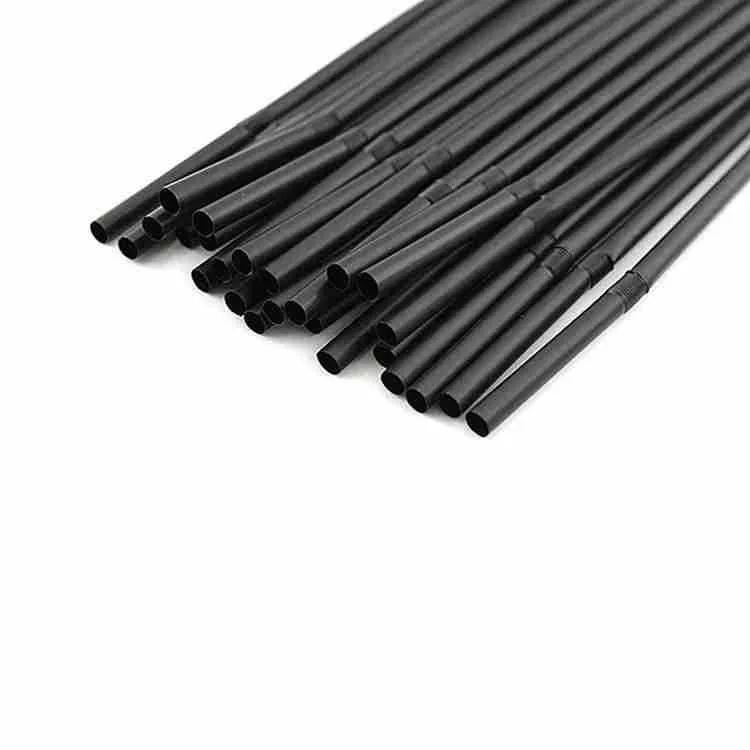 Atops  Eco Friendly Environmental Protection Black Water New Fashion 2023 Drink Wrapped Black Straws