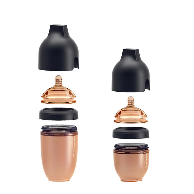 Новые bpa бесплатно хэндс-фри с широким горлышком груди как анти капля food grade для детей ясельного возраста детская бутылочка для кормления против колик бутылки младенца силикона