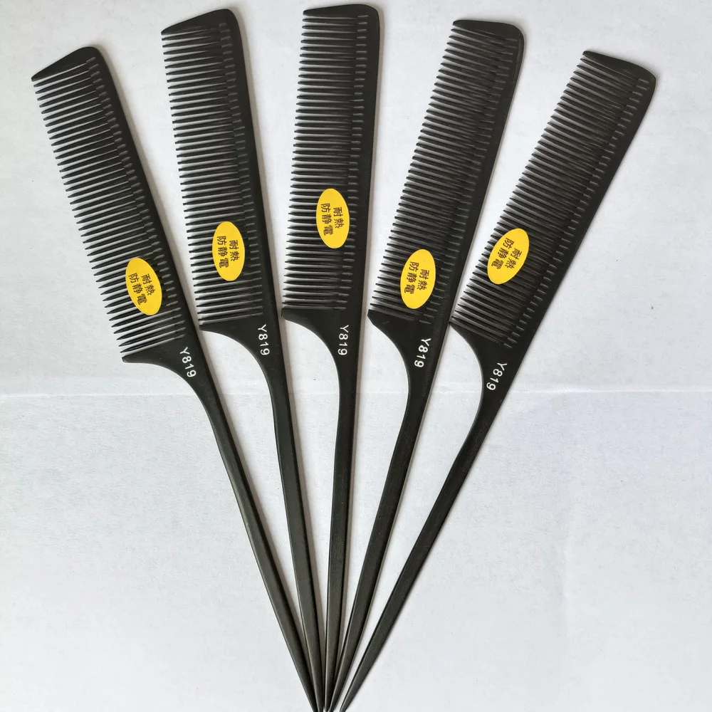 Good quality salon store use black Pointed Tail wooden Comb to make Hair Smooth Y819