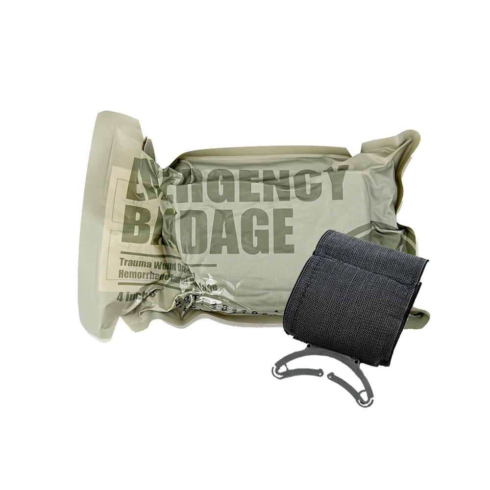 Носорог спасательный черный израильский бандаж для оказания первой помощи травматическая повязка Боевая тактическая 4 дюйма