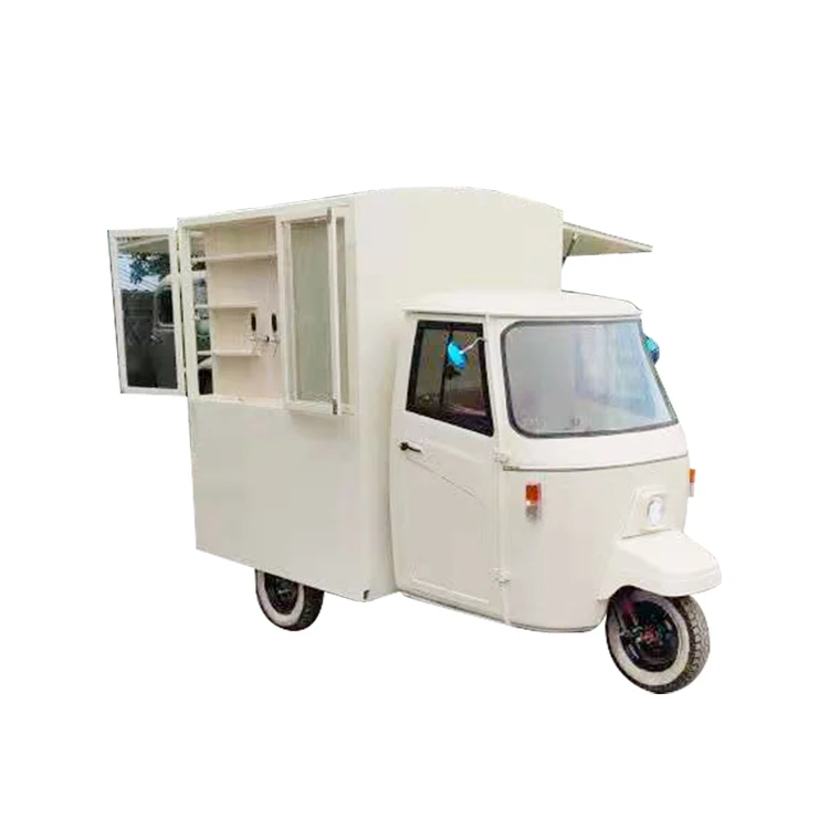 Hot Sale Bread Donut Sushi Waffle Electric/Gasoline Tuk Piaggio Ape Truck Coffee Kiosk Cart For