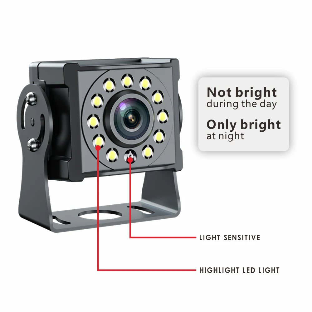 Sixerto Waterproof Backup Camera Bird View 360 Panoramic 24v Reverse Camera  for Heavy Duty Vehicle Truck