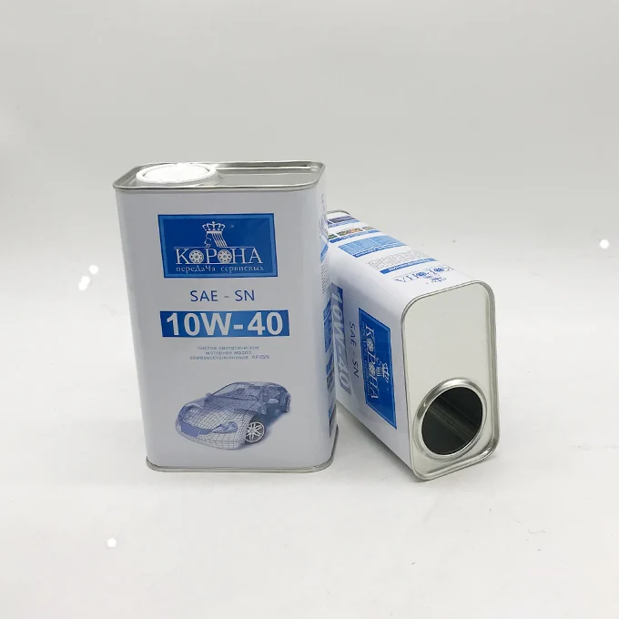 Factory Customized Label 1000ml Engine Oil Tin Can 1L Brake Oil Motor oil Metal Packaging