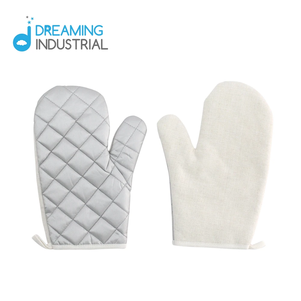 Sublimation Blank Linen Heat Resistant Oven Mitt /Custom Linen Oven Mitt