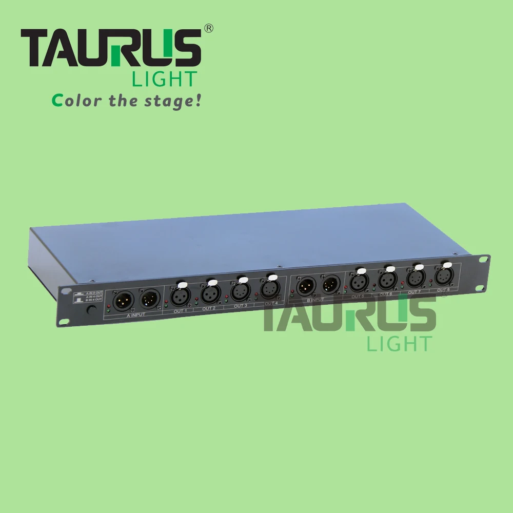 Updated Version Profesional  3 or 5 pin DMX Isolated Splitter 8/12/16  way dmx signal splitter true 1 input