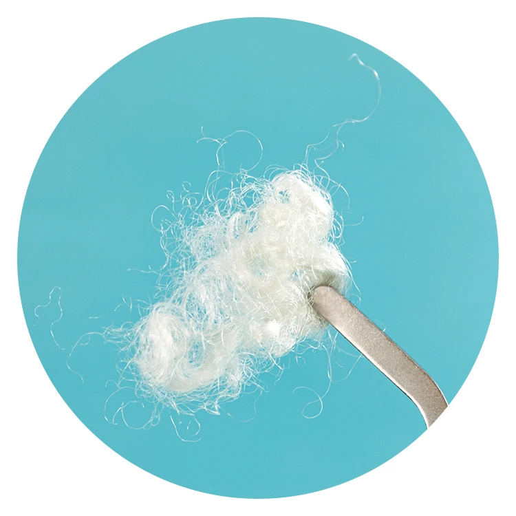 Hollow conjugated siliconized fiber HCS Recycled polyester staple for filling