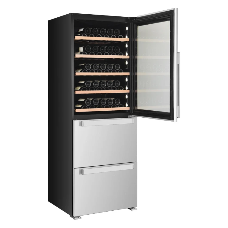 VI300DTB High Efficiency Low Cost Free-standing Three Doors Wine And Drinks Cooling Fridge And Chiller for Wine Cola Soda Beer