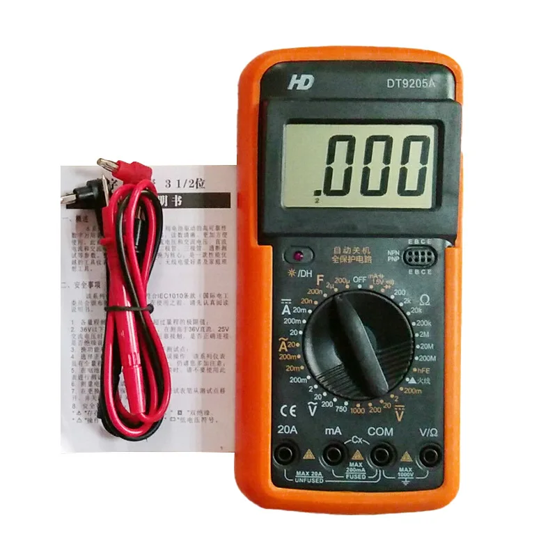Smart Electronics China Multimeter Digital Multimeter 9205 Types of Multimeter