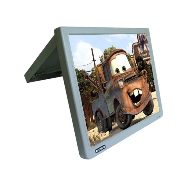 280x1024 resolution roof mounted monitor hot sale 17inch car monitor ISO ceiling flip down monitor