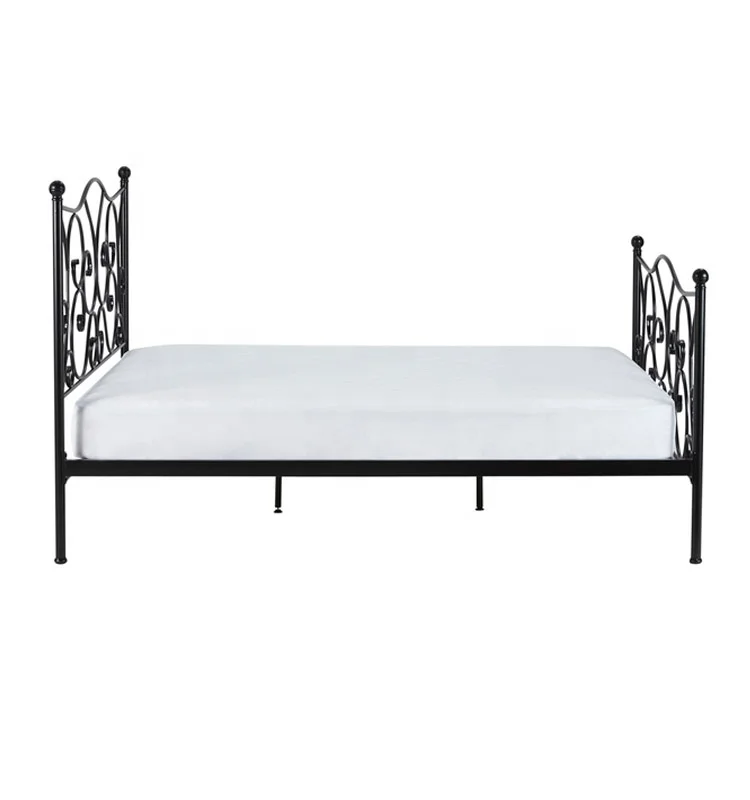 
Latest Bedroom Furniture Luxury Bed Design Portable Iron Frame Bed Price 