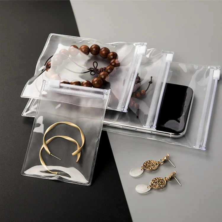 Clear mini transparent biodegradable resealable small custom poly pvc zip lock jewelry pouch packaging plastic bags with logo