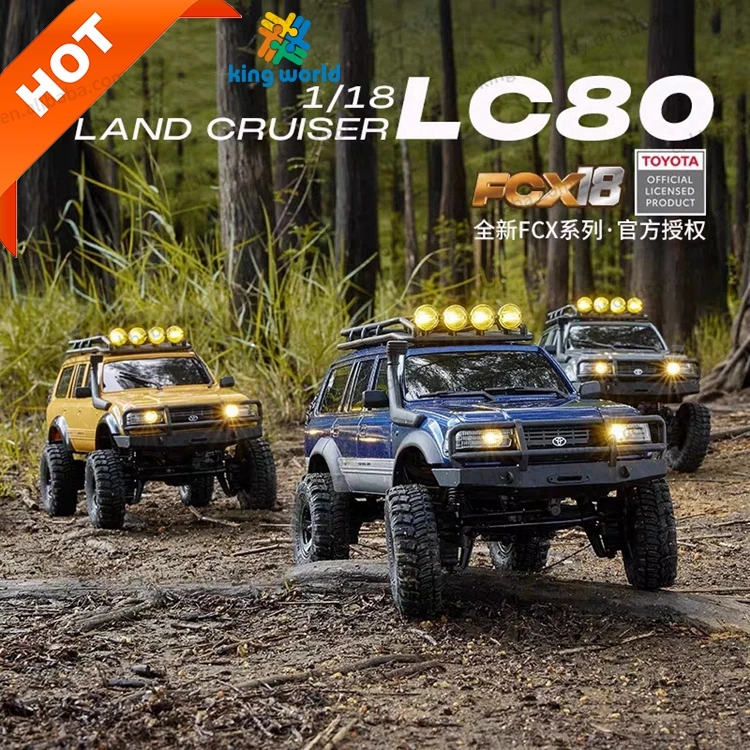 КВт Модернизированный лицензированный FMS FCX18 1/18 Land Cruiser 80 LC80 внедорожный Радиоуправляемый гусеничный катер 4WD RTR 2 4 ГГц дистанционное управление 4X4 внедорожник