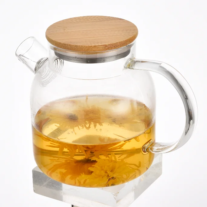 Hot Sales Wholesale 1800ml 60.9oz Glass Teapot Sets  Borosilicate Large Water Milk Carafe And Tea Cups