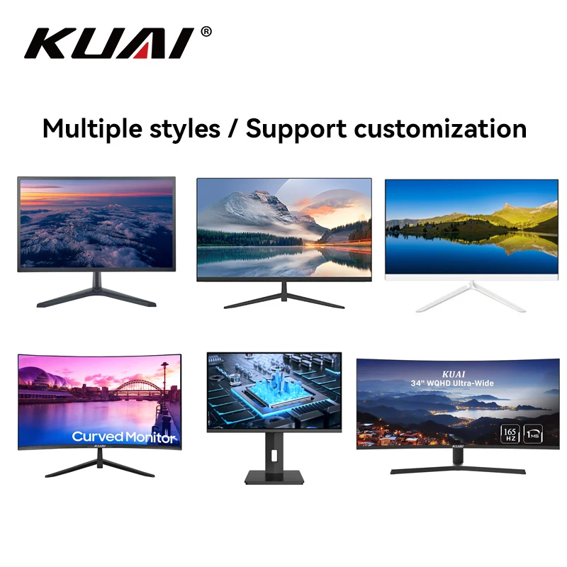 Оптовая продажа 24 дюйма 27 дюймов ЖК-дисплей для бизнес-игр 1920x1080 FHD монитор настольного компьютера