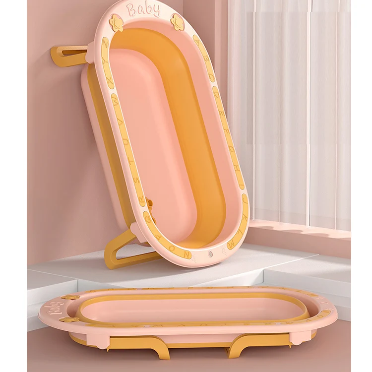  2020 New Design Baby Foldable Bathtub Kids Portable Bath Tub For
