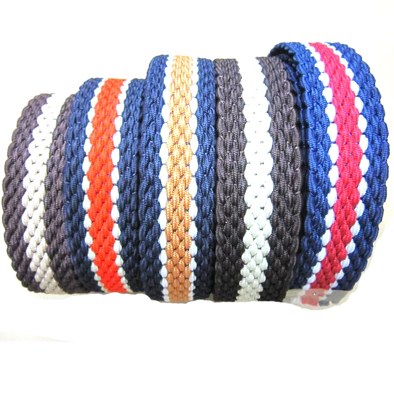 Wholesale 35mm Width Custom Elastic Crocheted Braided knitted Webbing belt for Home Textile