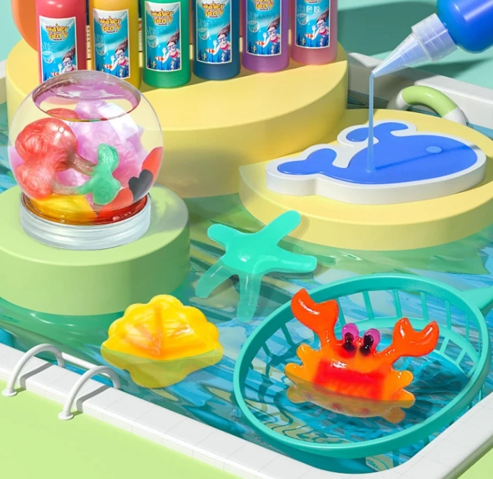 Magic Water Toy Kit,Aqua Fairy Water Gel Kit with Sparkling Magic  Magic Dinosaur Egg Toys,Birthday Gifts CraftsArt Kit for Kids