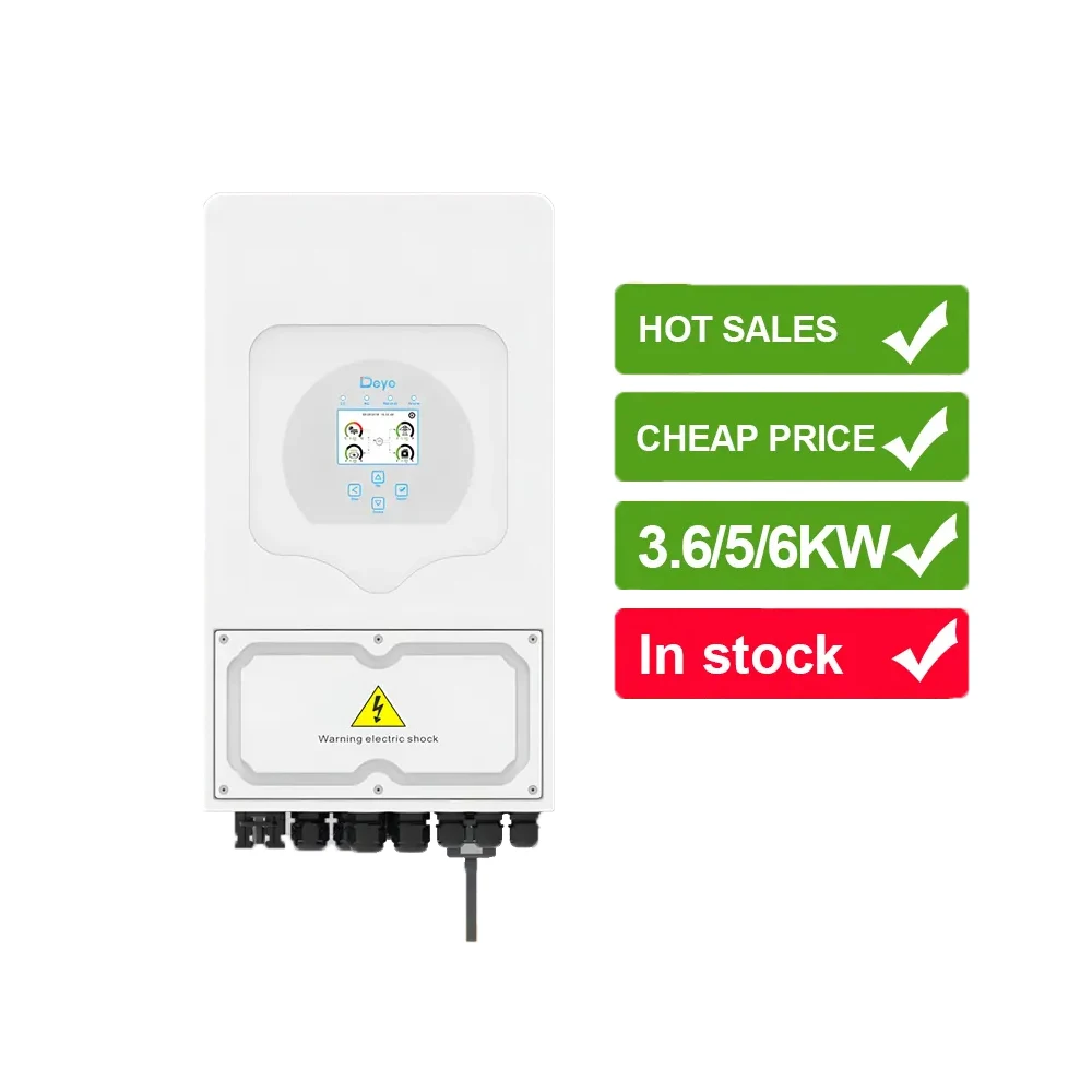 In Stock Deye SUN-6K-SG03LP1-EU 6KW Single Phase 2 MPPT Hybrid Inverter Low Voltage Battery Inverex Nitrox 6kw Hybrid Inverter