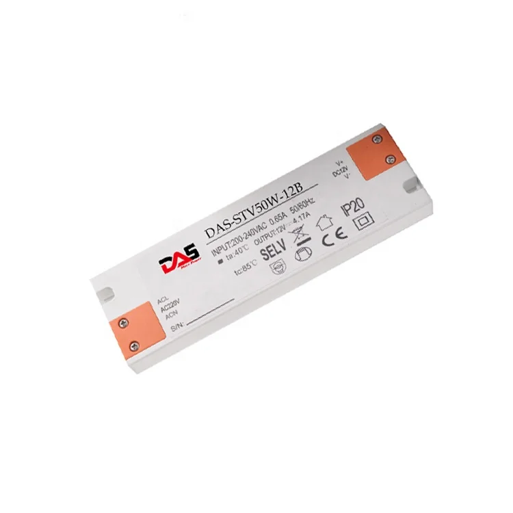Ultra-thin Constant Voltage power supply Slim LED Driver 12V 24V DC LED Lghting Driver 60W Power Supply for furniture showcase