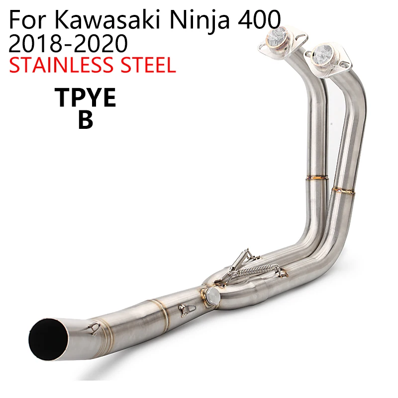Performance Exhaust For Kawasaki Ninja 400 Exhaust Pipe Stainless Steel Ninja400 Z400 Header Exhaust Muffler Slip ON Down Pipe
