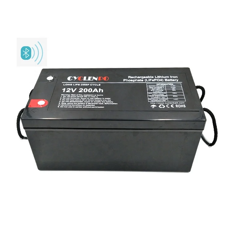 Factory wholesale lithium lifepo4 batterie 12v 200ah avec wireless connect and BMS