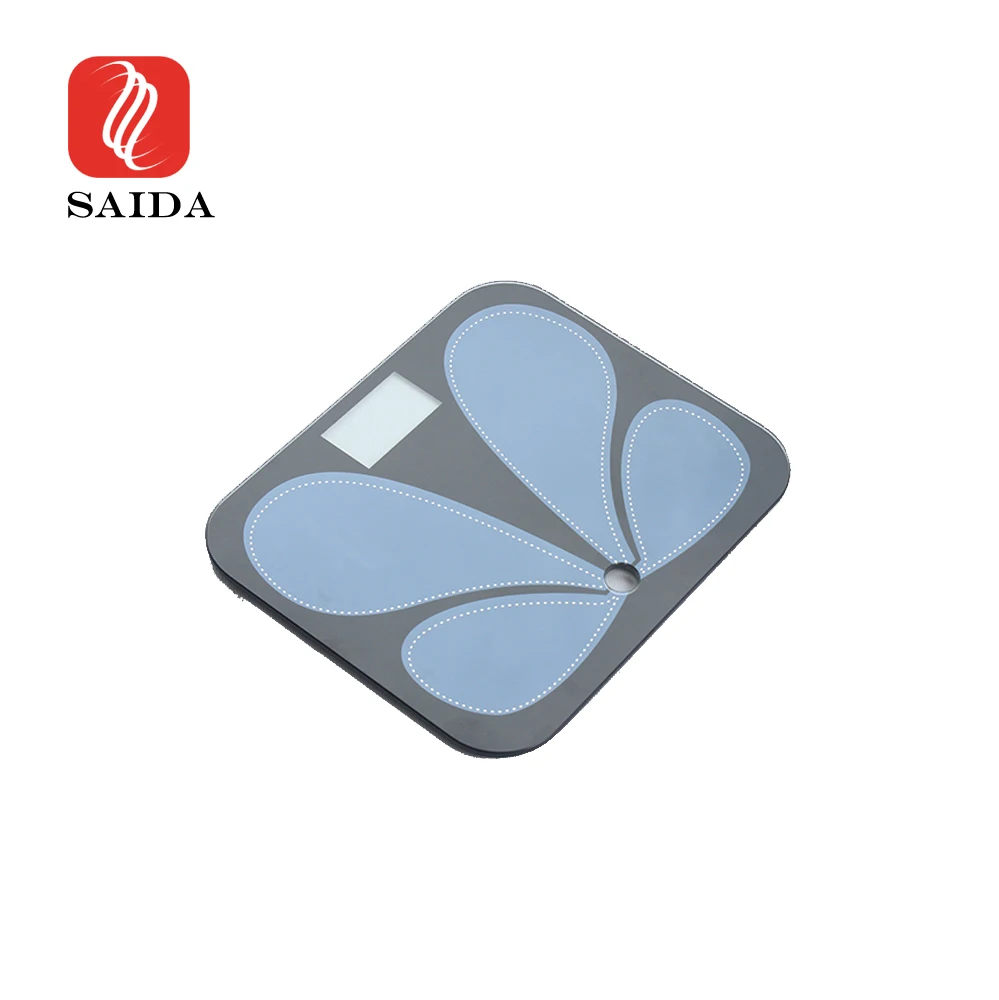 OEM ITO Glass Tempered glass 4mm  6mm Electronic Bathroom  Fat Body Scale Glass Panel with AR coating and silk screen printing