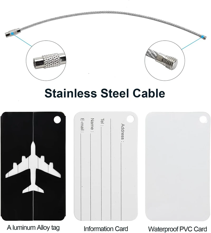 Custom Luggage Tag Bag Travel ID Labels Suitcase Name Tags Luggage Tags for Suitcase Airplane