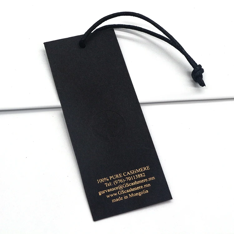 Name Logo Brand Tags Kraft Paper Tags Metal Eyelet Clothing Hang Tags Custom Free Design Printing with White Black String