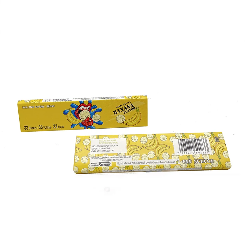new product  flavor banana hot sale rolling paper for smoking cigarette rolling paper