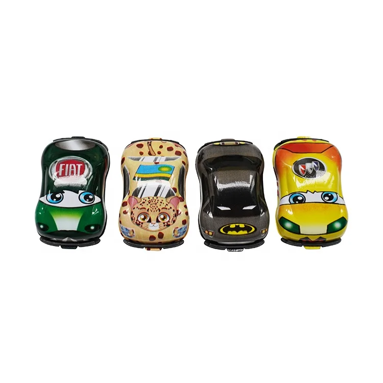 Cute Printing PVC Sliding Car Free Wheel Plastic Car Kids Toys