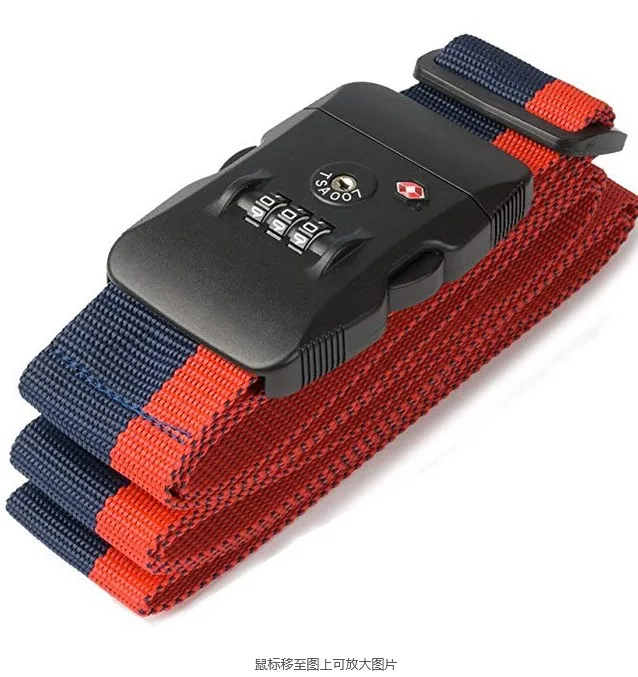 Security Lock Travel Strap Suitcase Baggage Bag Belt 3-Dial TSA Approved Luggage Straps