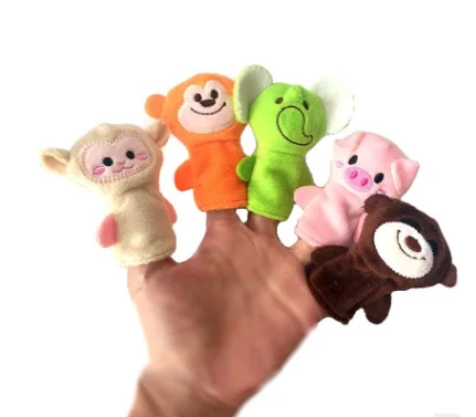 free sample 8cm cute plush animal finger puppet toy/custom cheap monkey finger puppet toy/frog animal plush finger puppet toy