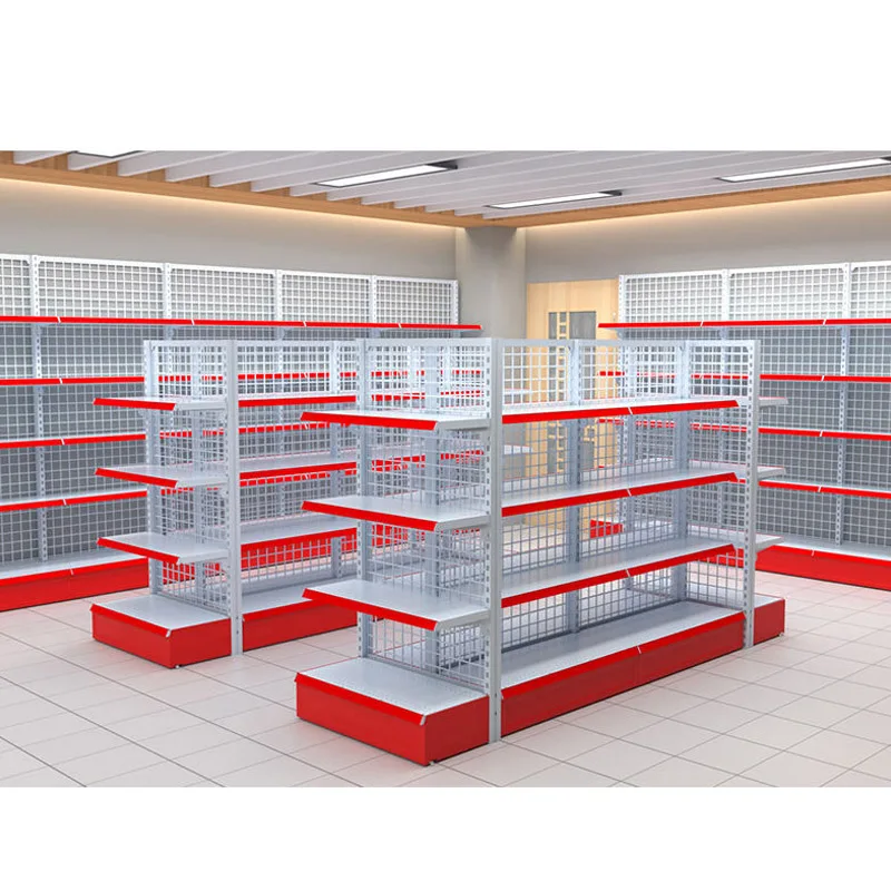 Meicheng Gondola Retail Rack Store Display Shelf Metal Shelves Gondola Shop Racks
