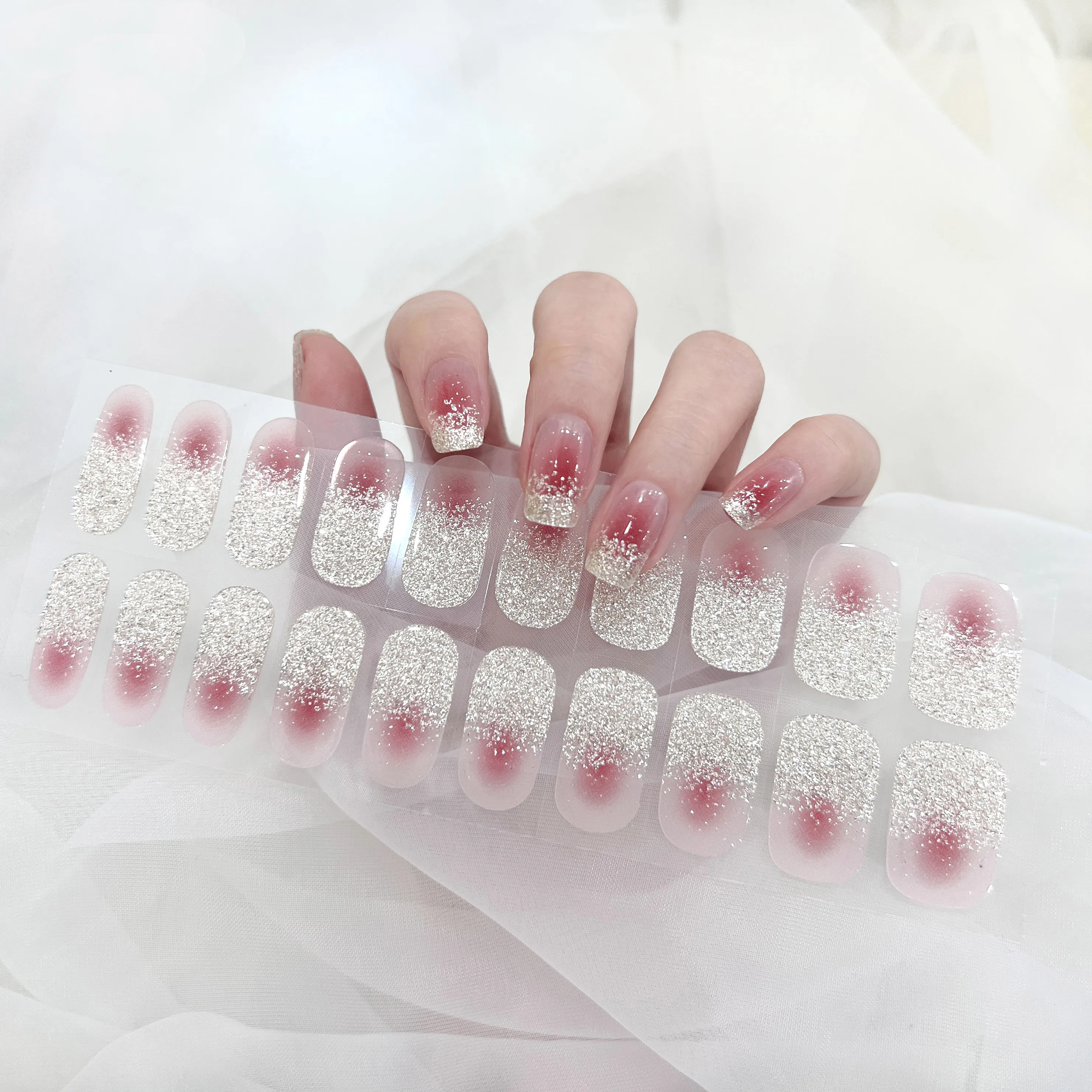 20 Strips Gel Polish Nail Art Stickers Real Polish Nail Wraps Complete Cured Polish Sticker Beauty Products for Women