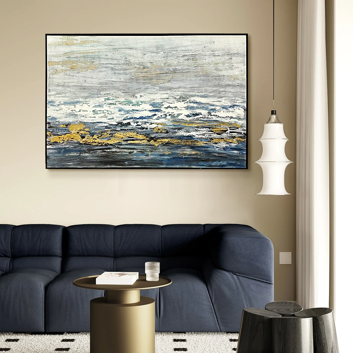 Uniquely Crafted Big Wall Art Painting Abstract Infused with Bold Textures and Harmonious Hues to Add Depth and Energy