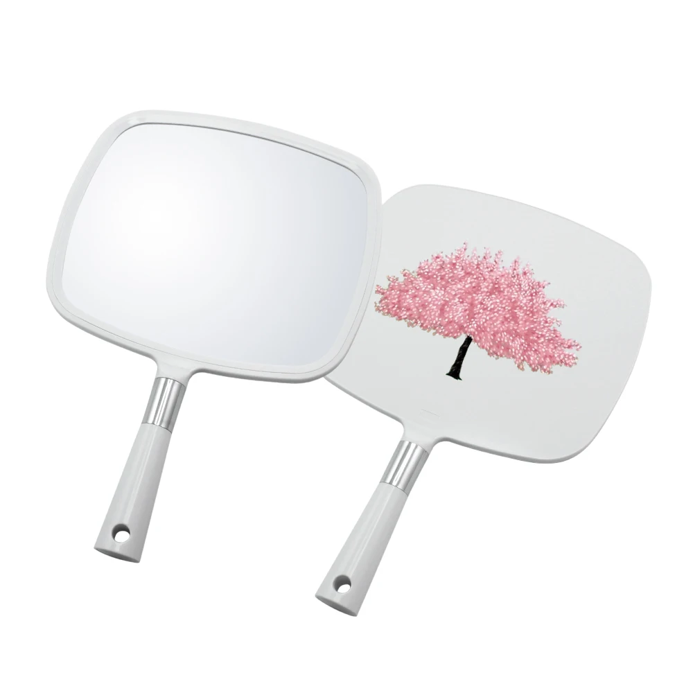 Custom Handheld Vanity Mirror Cosmetic Hand Held Makeup Mirror With Handle