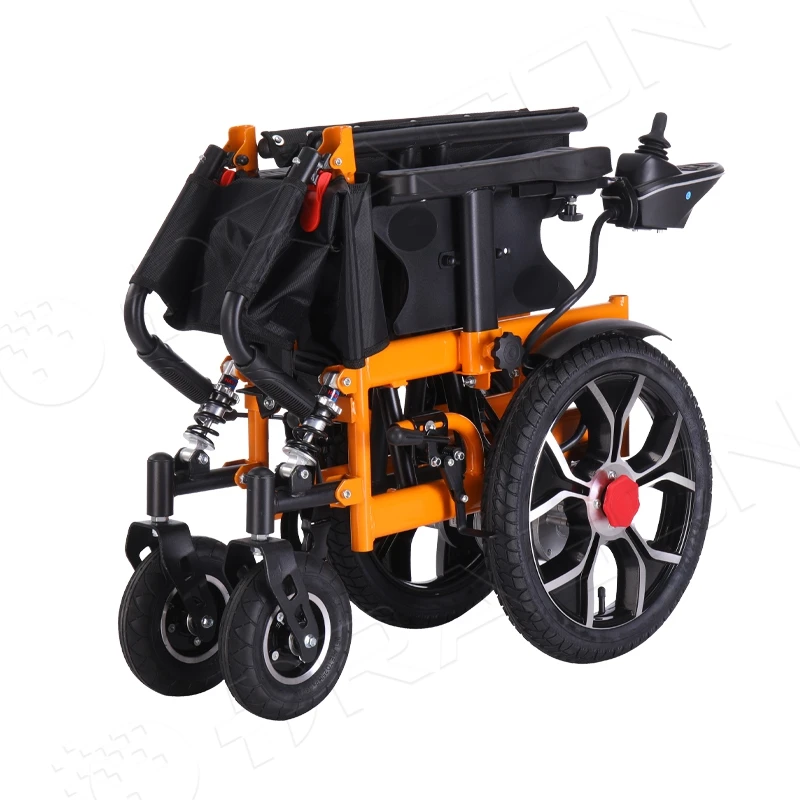Factory All Terrain Off Road Electric Wheelchair Oxford Cloth Portable Electric Carbon Steel Wheelchair