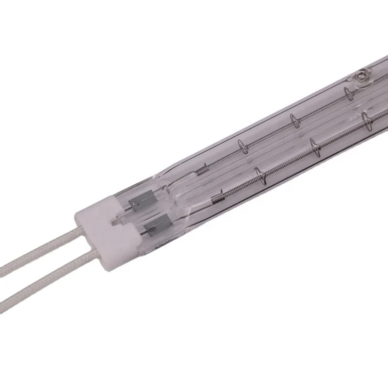 Twin tubes halogen heating lamp 410mm 115v 1800w infrared quartz heating element