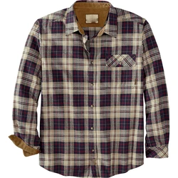 Мужская Фланелевая рубашка в клетку, теплая флисовая Повседневная рубашка с длинными рукавами и флисовой подкладкой