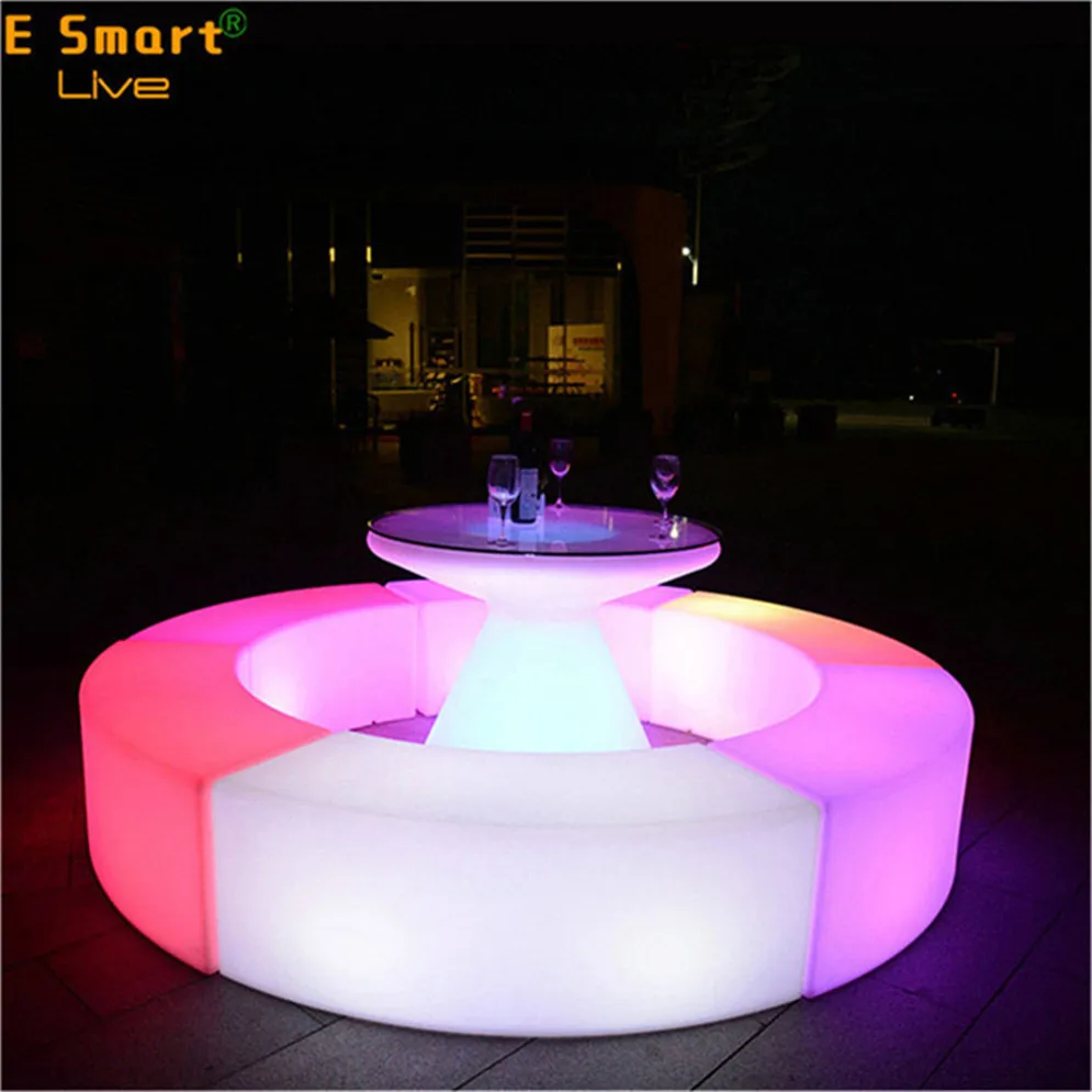 led bar furniture sofa sets hookah lounge furniture nightclub led cocktail tables party bar led cube chair stool patio furniture
