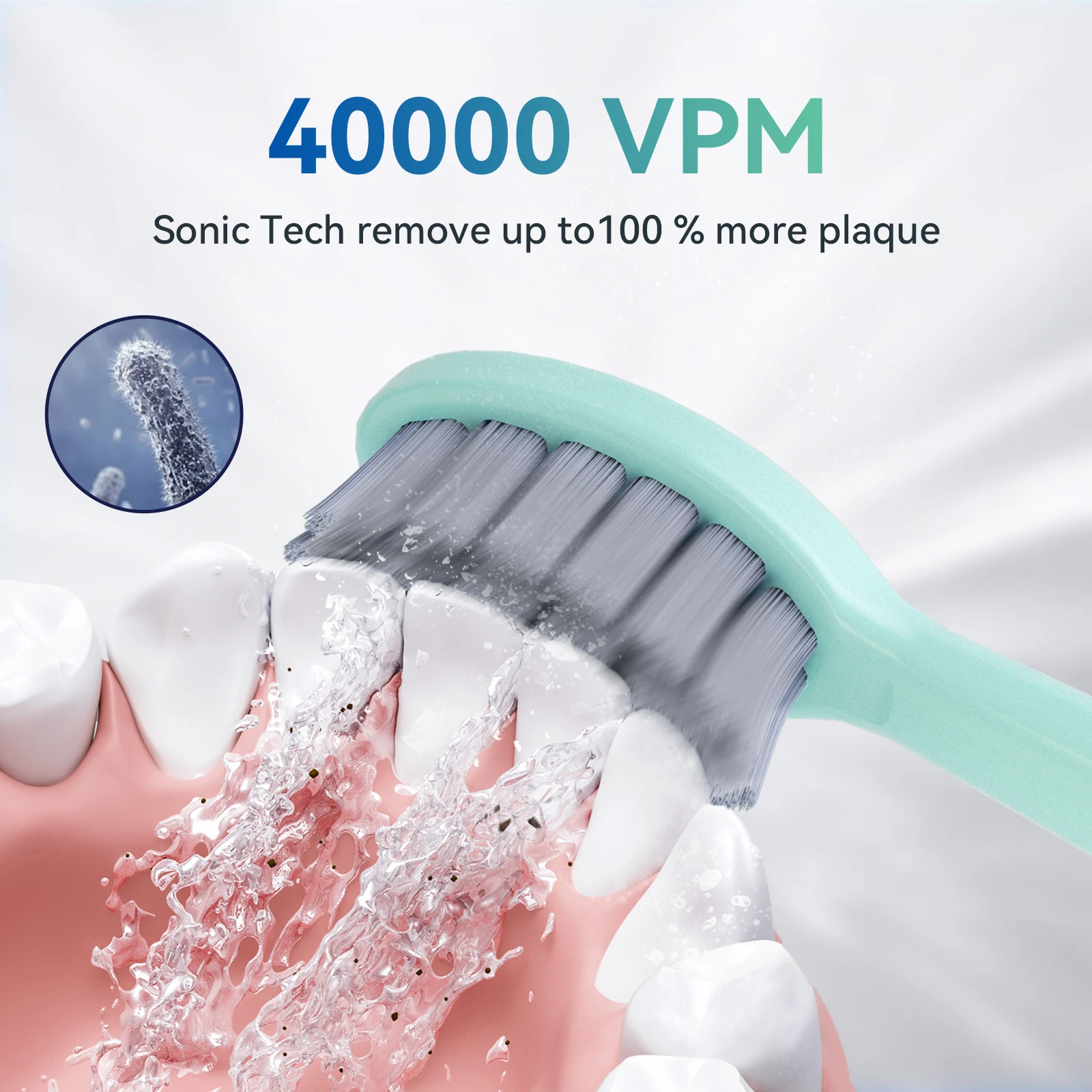 Насадки для электрической зубной щетки, сменные насадки для электрической зубной щетки 40000VPM
