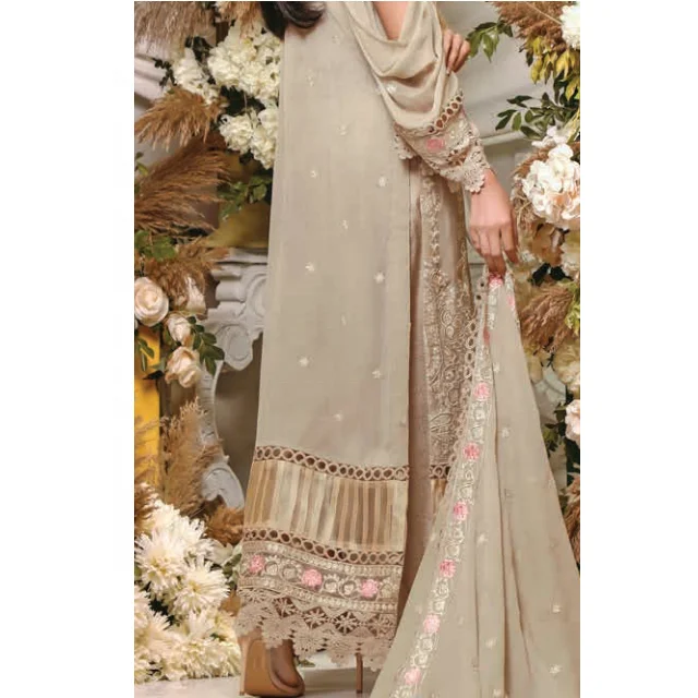Wholesale custom 2022 latest design New Style Ladies Lowest Price 3 Piece Salwar Kameez On Sale