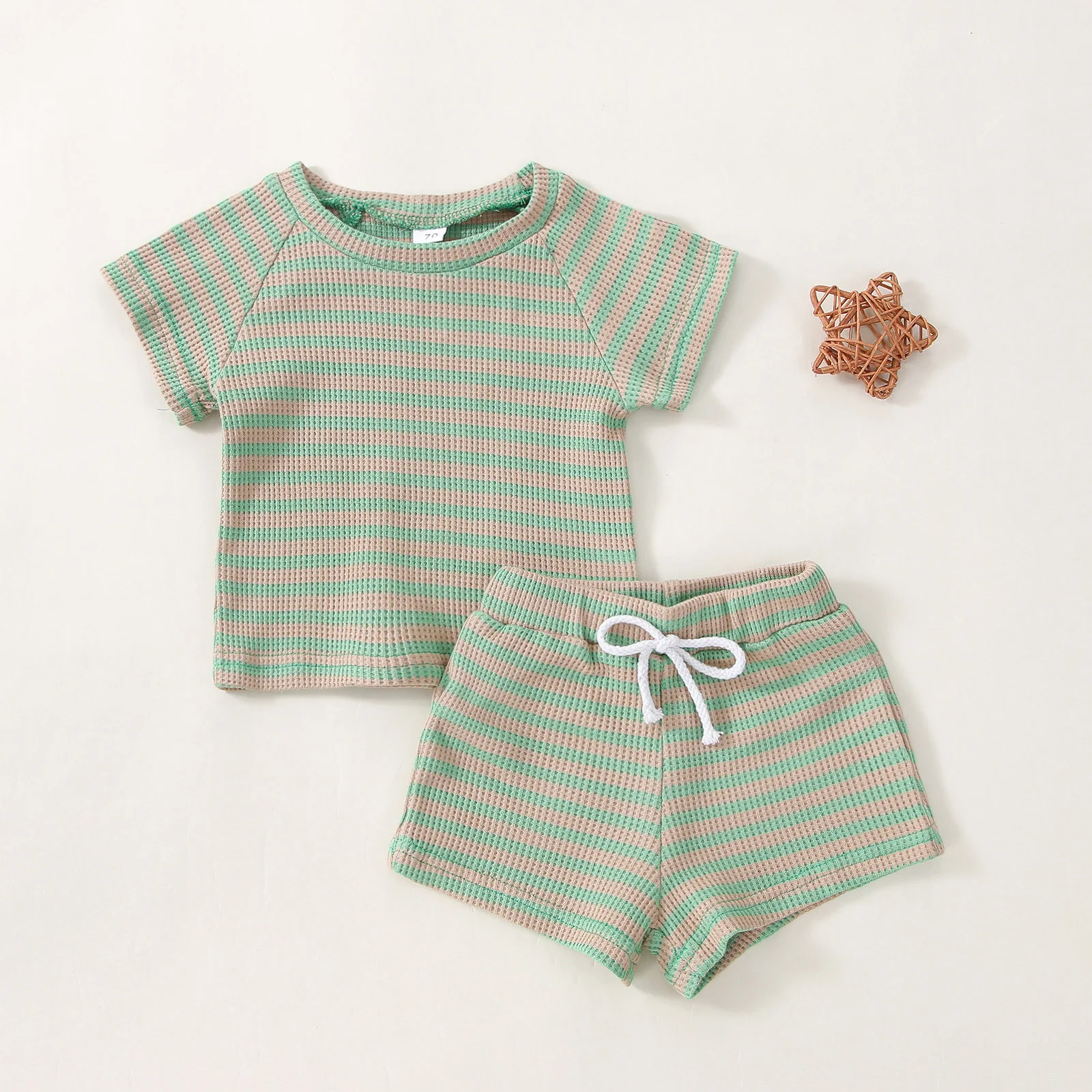 Comfortable baby clothes set summer short sleeves dress baby for boy and girl