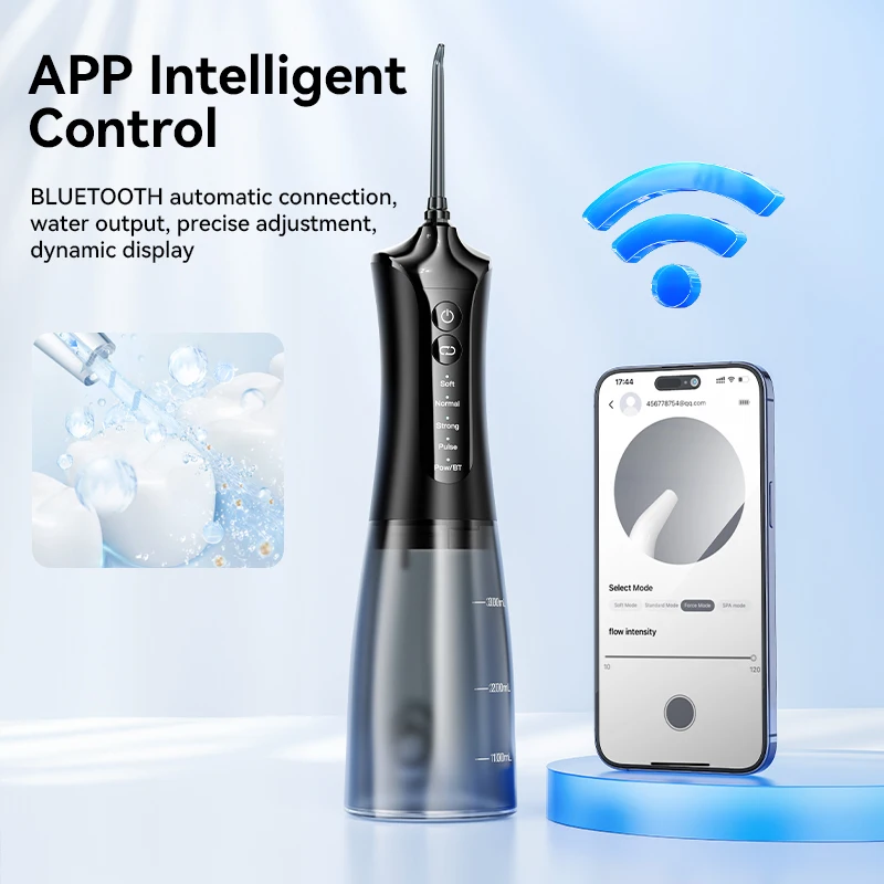 China Factory Direct APP Control Type-C Interface 2000mAh Large Capacity Battery 350ml mouth flosser water For Teeth Cleaning