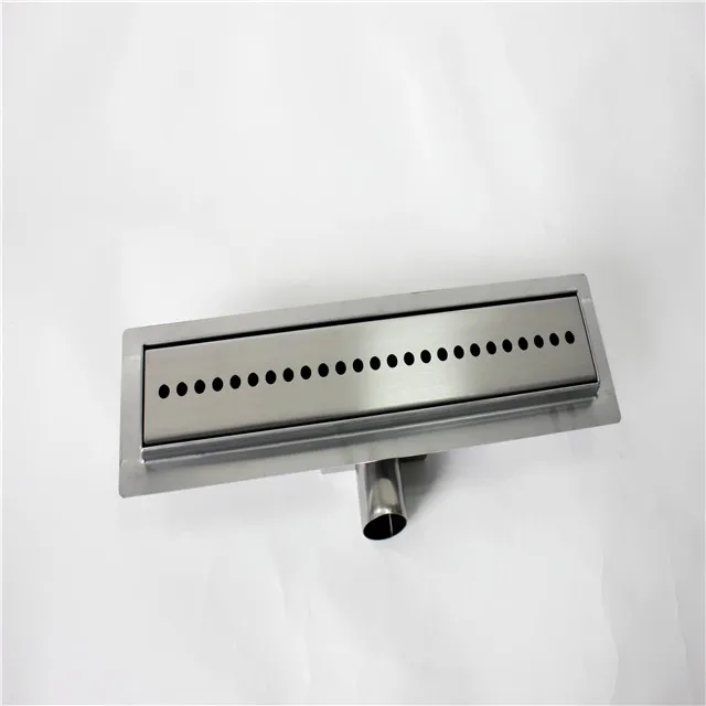 Stainless Steel Reversible Cover Tile Insert Linear Shower Floor Drain BJ-LSF-G032