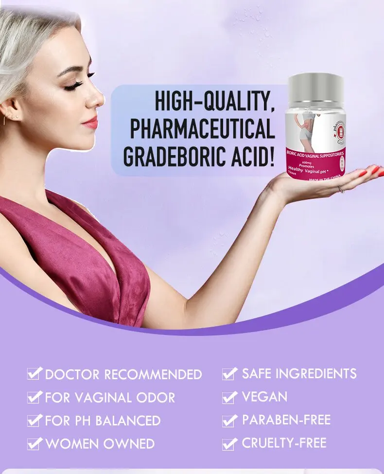 Boric suppositories vagina ph balance yoni pops boric acid suppositories pills vaginal for healthy feminine cleaning