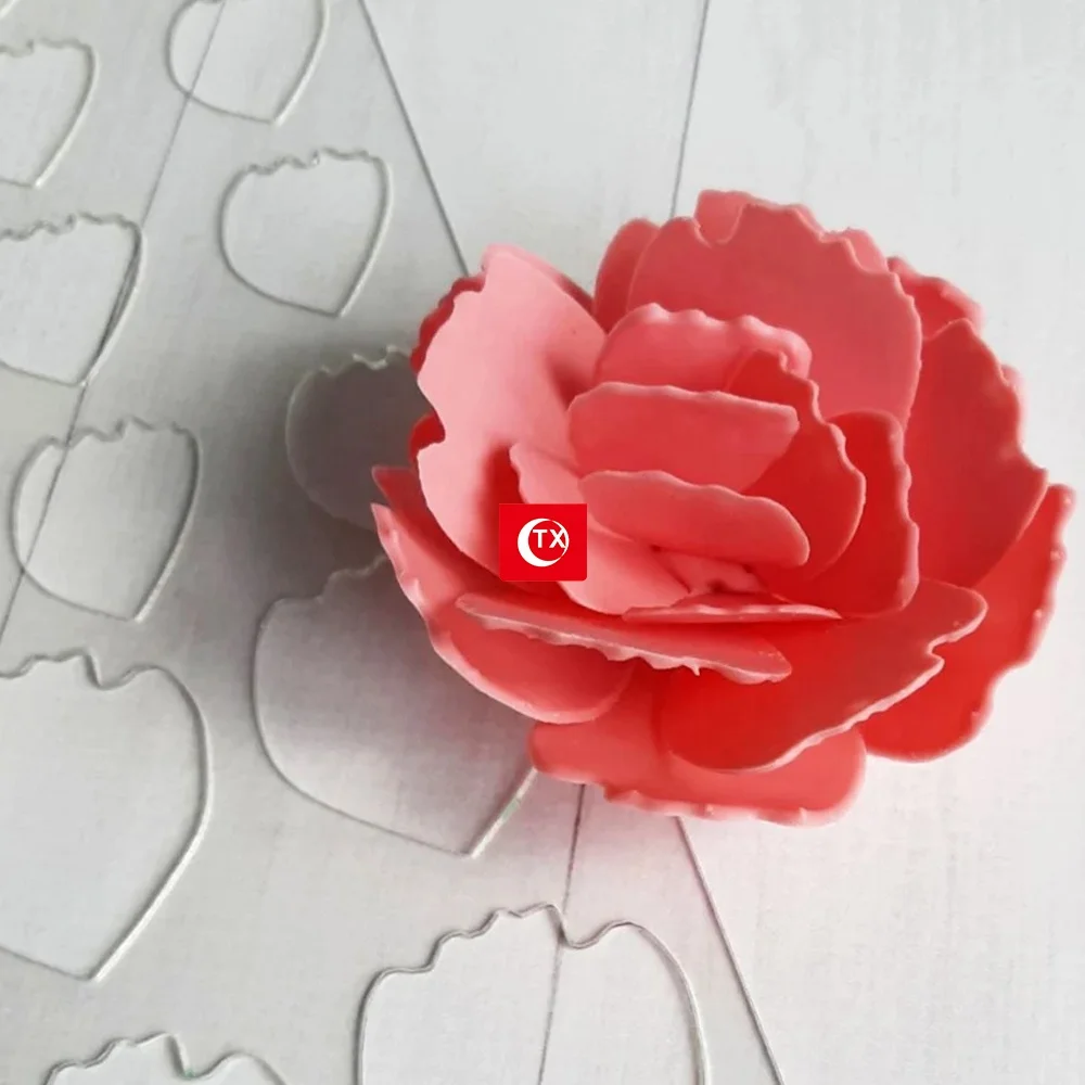 TX Peony Hand Made Flower Making Baking Tool Chocolate Mold Stencil For Chocolate Mold Kitchen Tool Decoration Supplier