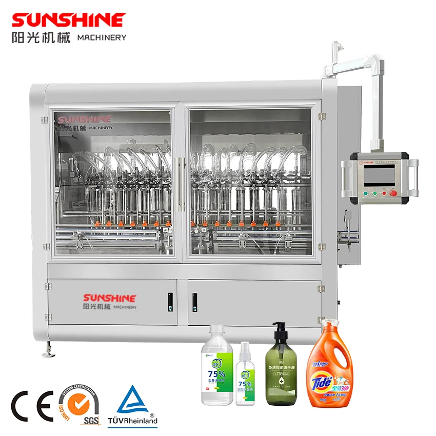 1-5L Automatic Hair Oil Shampoo Hair Conditioner Shower Gel Body Wash Chemical Plastic Bottle Filling Machine Production Line